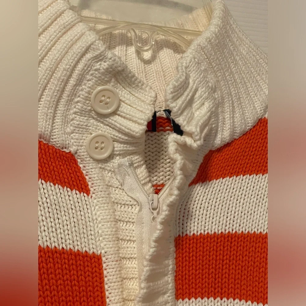 Clemson Tigers Women’s Varsity Knit Sweater Football Crable LRG 12-14 PRE OWNED
